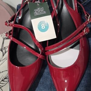 Wild Fable Glossy Red Strappy Heels